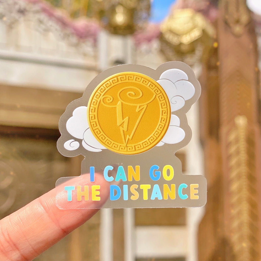 Hercules I Can Go The Distance Transparent Sticker