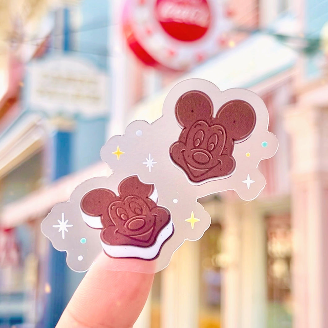 Mickey Ice Cream Sandwich Snack Transparent Sticker