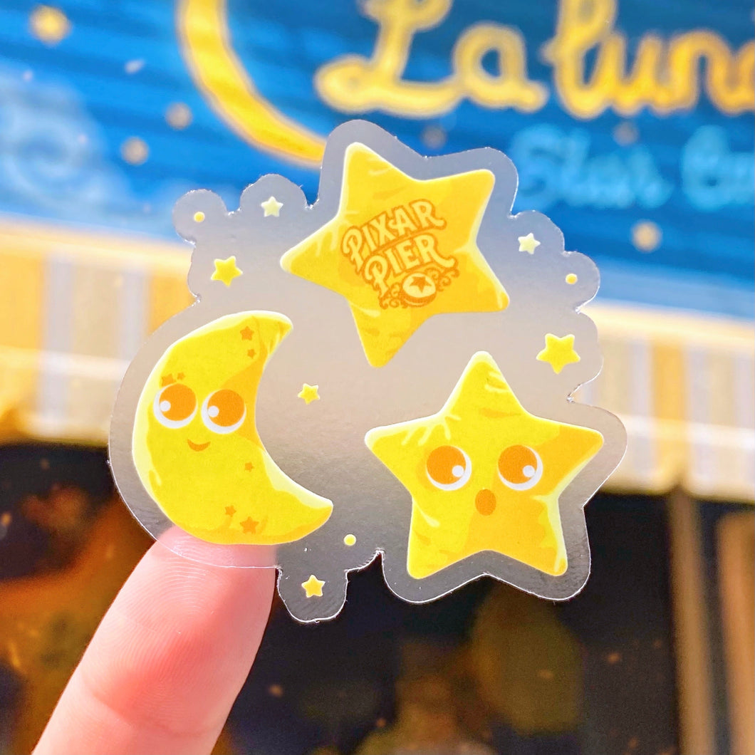 La Luna Pixar Pier Short Transparent Sticker