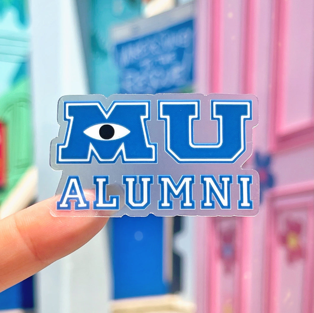 Monsters University Alumni Transparent Sticker