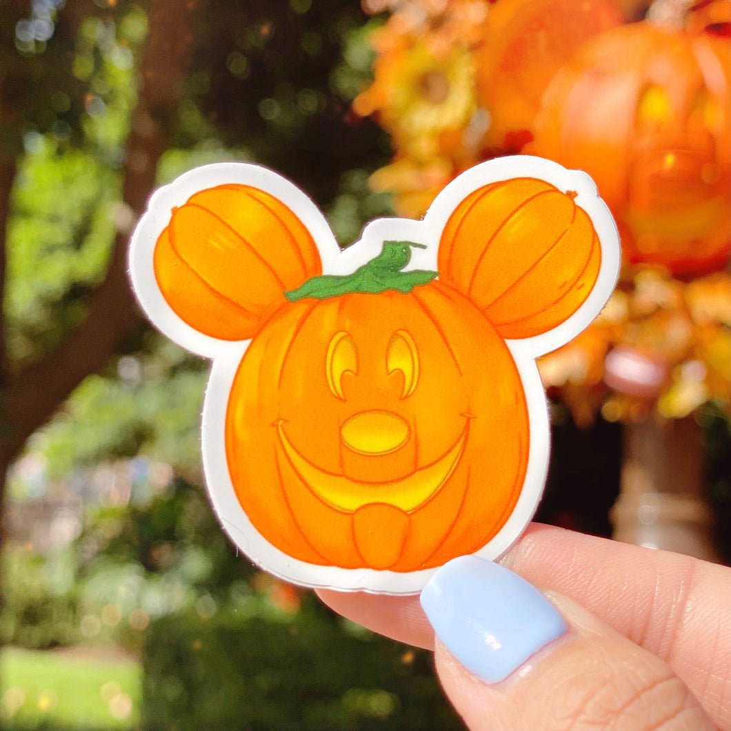 Mickey Pumpkin Transparent Halloween Sticker