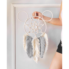 Load image into Gallery viewer, Feather Minimalistic Mickey Macrame
