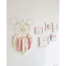 Load image into Gallery viewer, Feather Minimalistic Mickey Macrame

