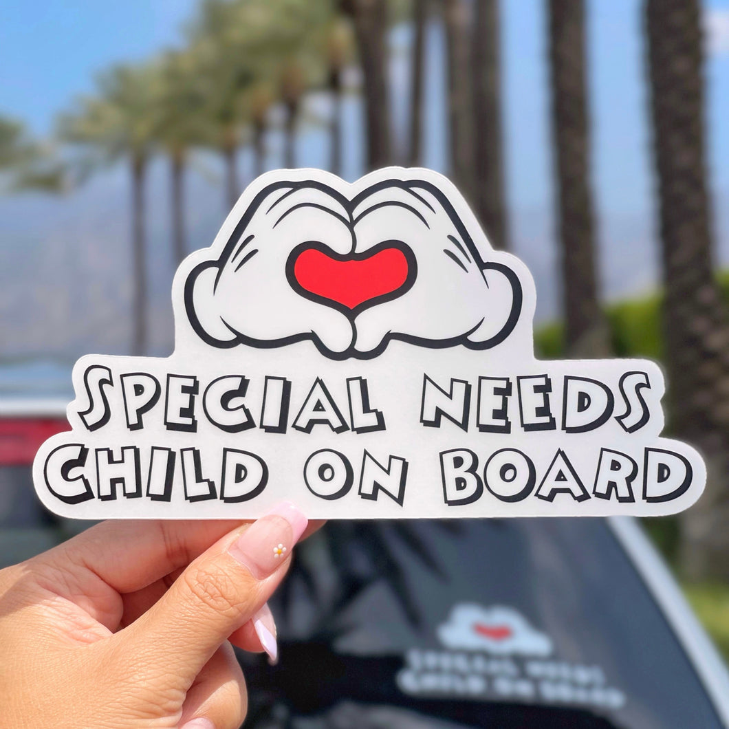 Special Needs Child On Board Car Decal