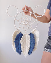 Load image into Gallery viewer, Feather Minimalistic Mickey Macrame
