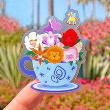 Load image into Gallery viewer, Singing Flowers Wonderland Teacup Transparent Sticker
