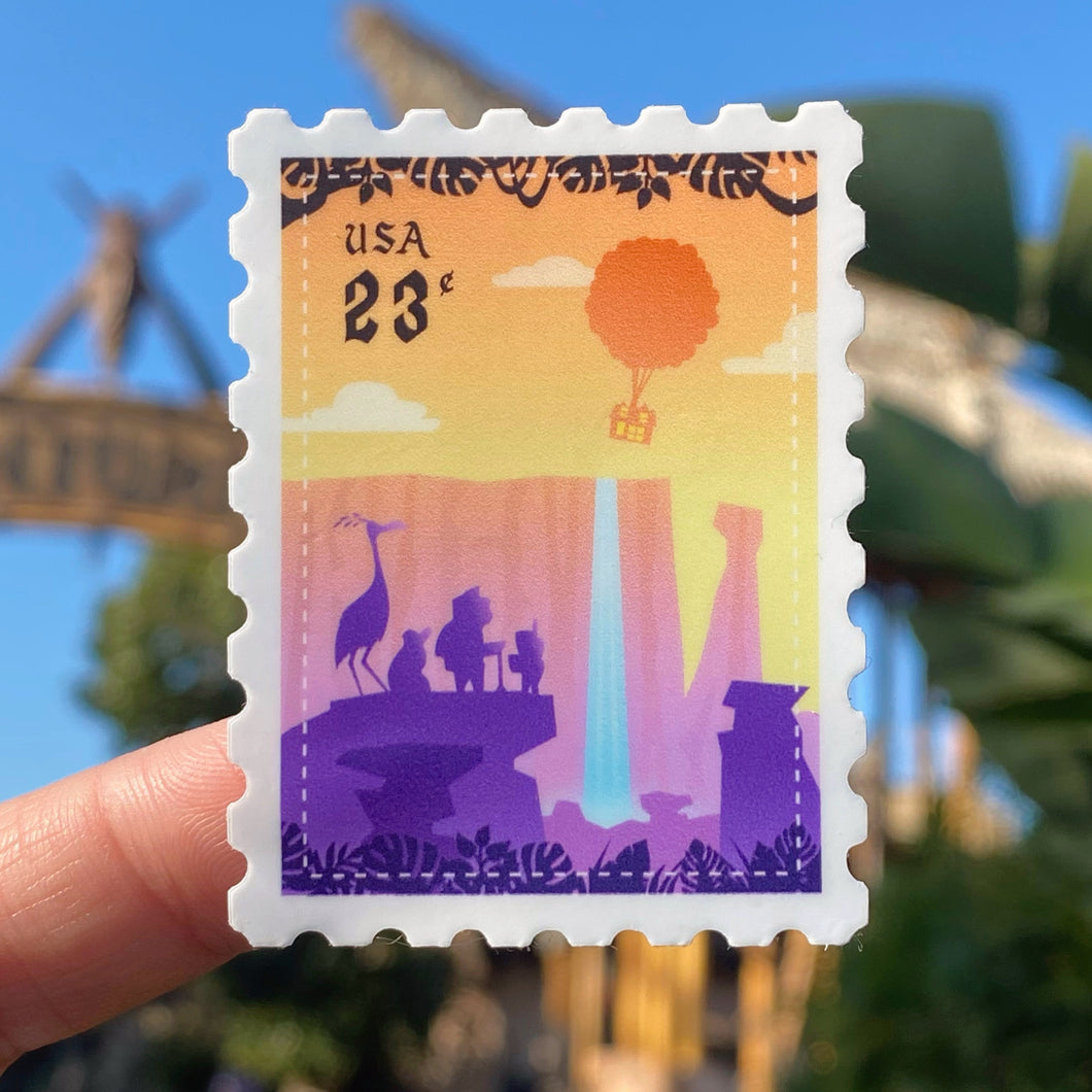 Up Postage Stamp Sticker