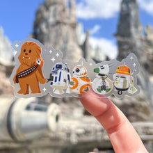 Load image into Gallery viewer, Chewie &amp; Droid Friends Plushie Transparent Sticker
