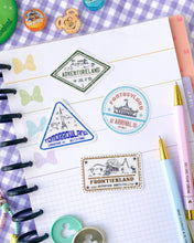 Load image into Gallery viewer, Adventureland Passport Stamp Transparent Sticker
