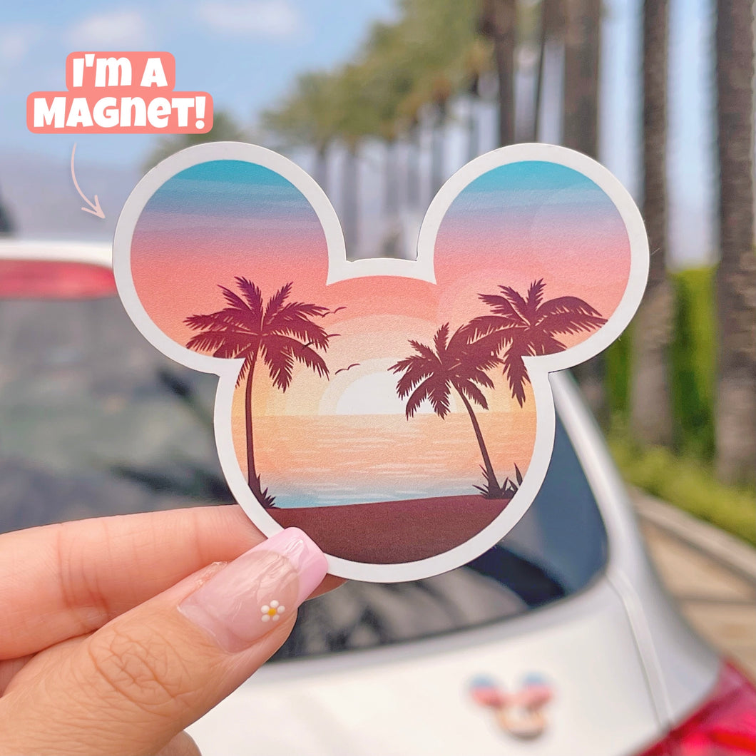 Sunset Beach Hidden Mickey Magnet