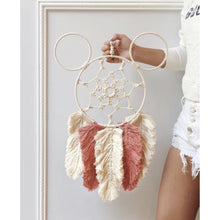 Load image into Gallery viewer, Feather Minimalistic Mickey Macrame

