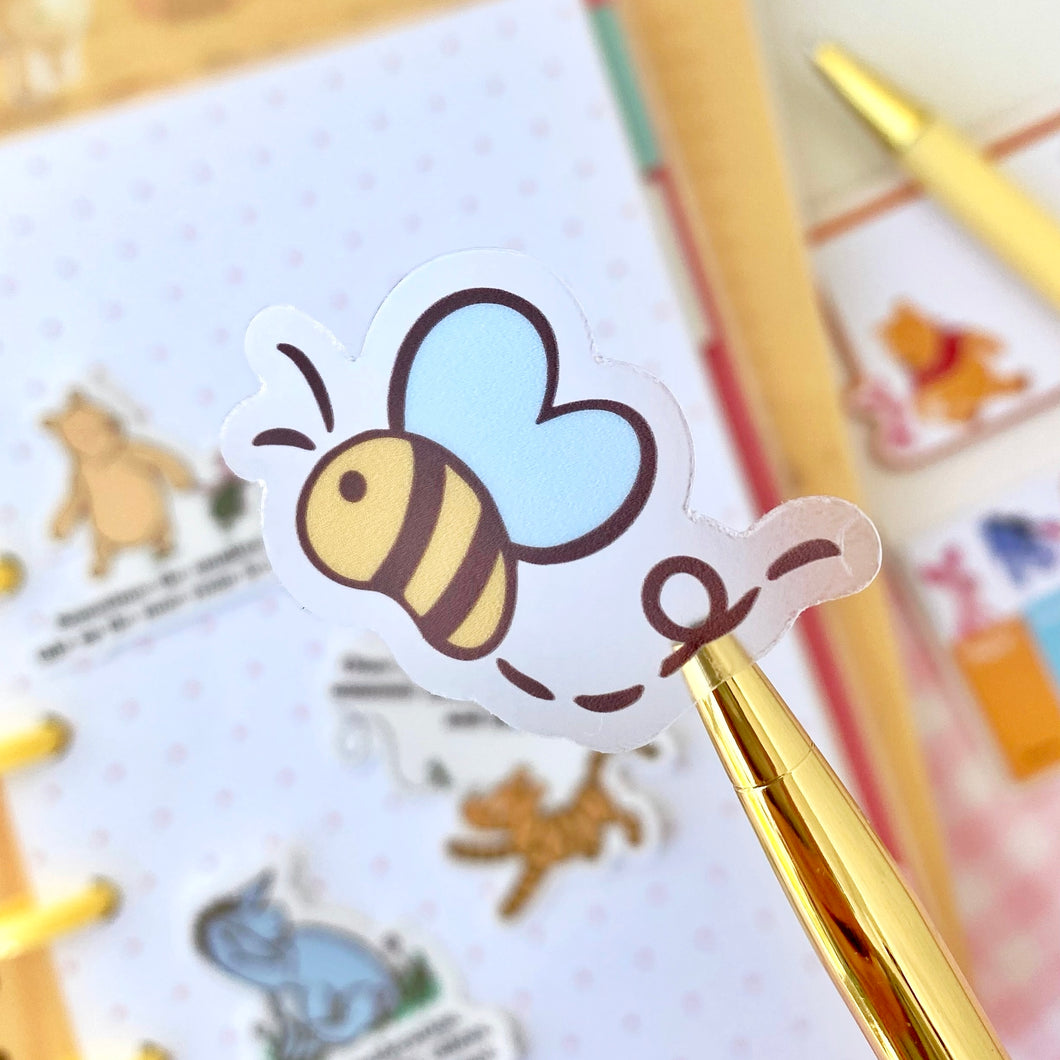 Classic Pooh Bee Transparent  Sticker