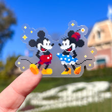 Load image into Gallery viewer, Pixel Mouse Couple 8-Bit Transparent Sticker
