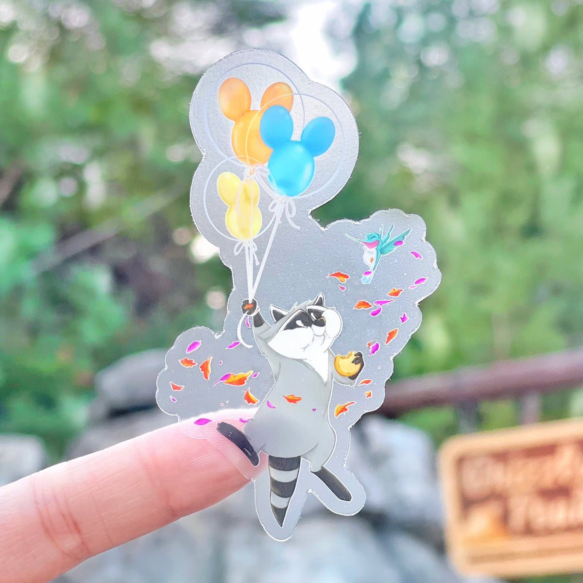 Meeko and Flit Mickey Balloon Transparent Sticker – Wish Upon Magic