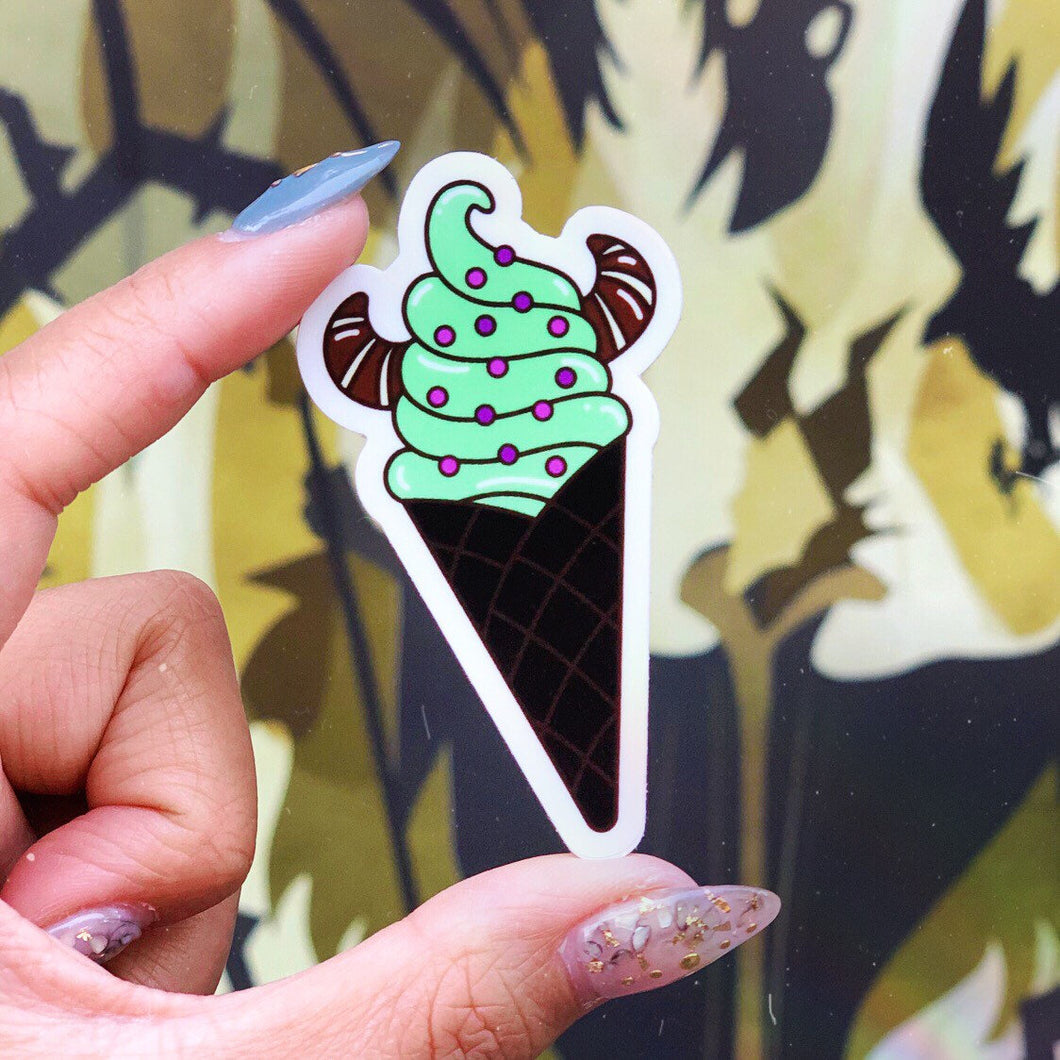 Maleficent Ice Cream Cone Sticker