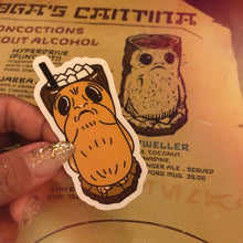 Load image into Gallery viewer, Porg Oga&#39;s Cantina Star Wars Sticker
