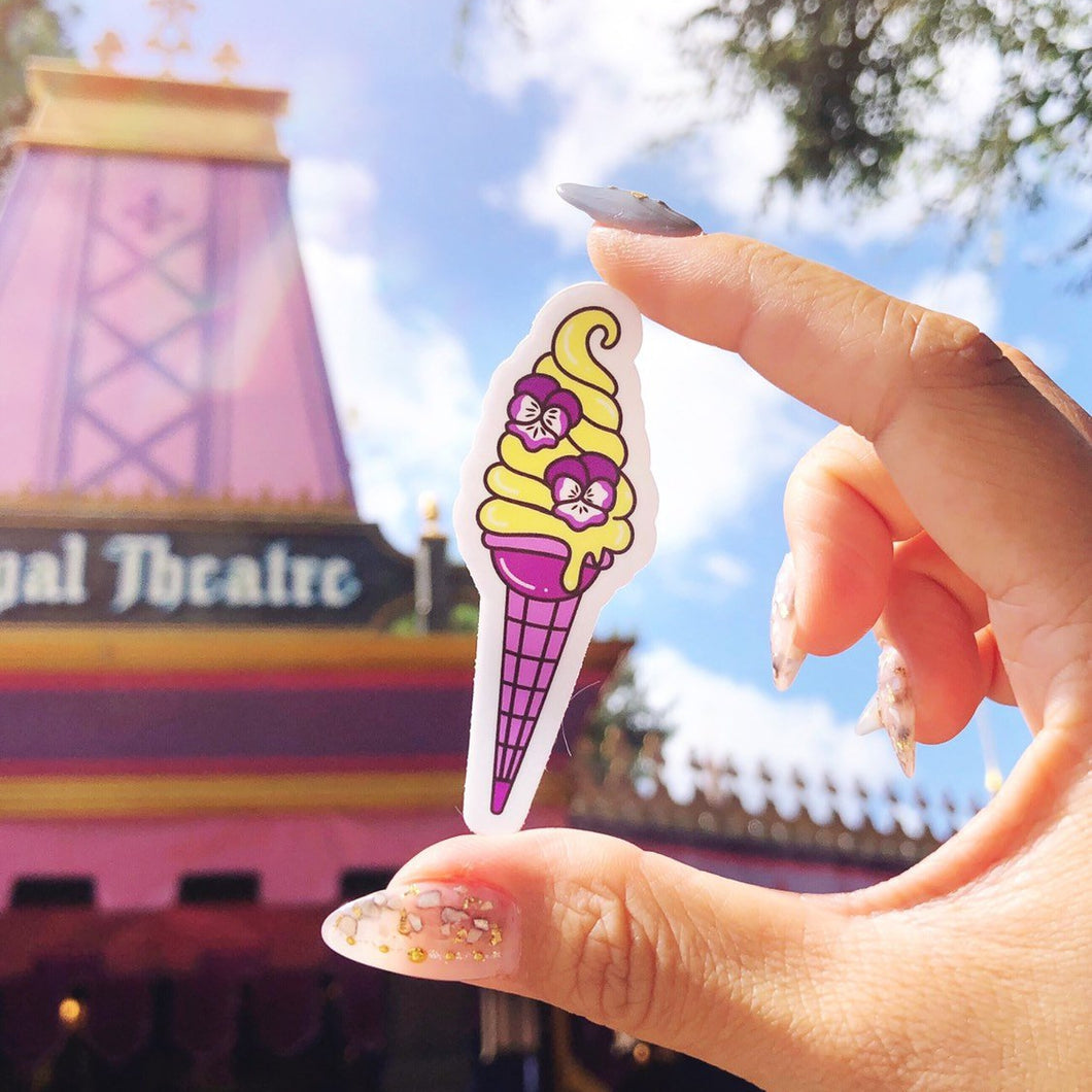 Rapunzel Ice Cream Cone Sticker