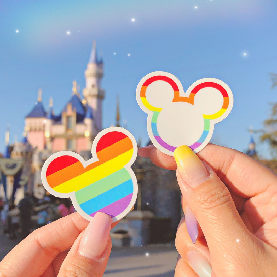 Mickey-shaped  Rainbow stickers
