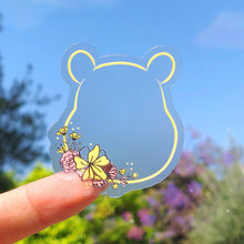 Load image into Gallery viewer, Pooh Wildflower Wreath Transparent  Sticker
