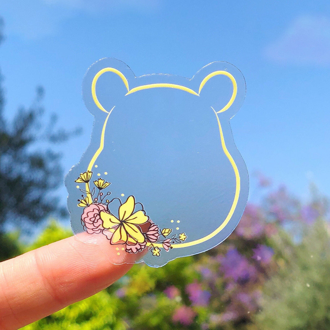 Pooh Wildflower Wreath Transparent  Sticker