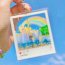 Load image into Gallery viewer, Sleeping Beauty Castle View Instagram Frame Acrylic Charm

