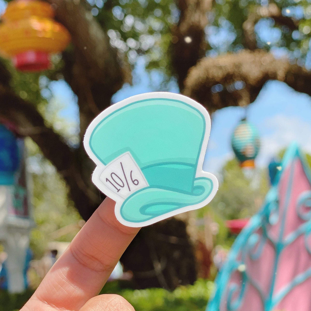 Mad Hatter Hat Alice in Wonderland Sticker