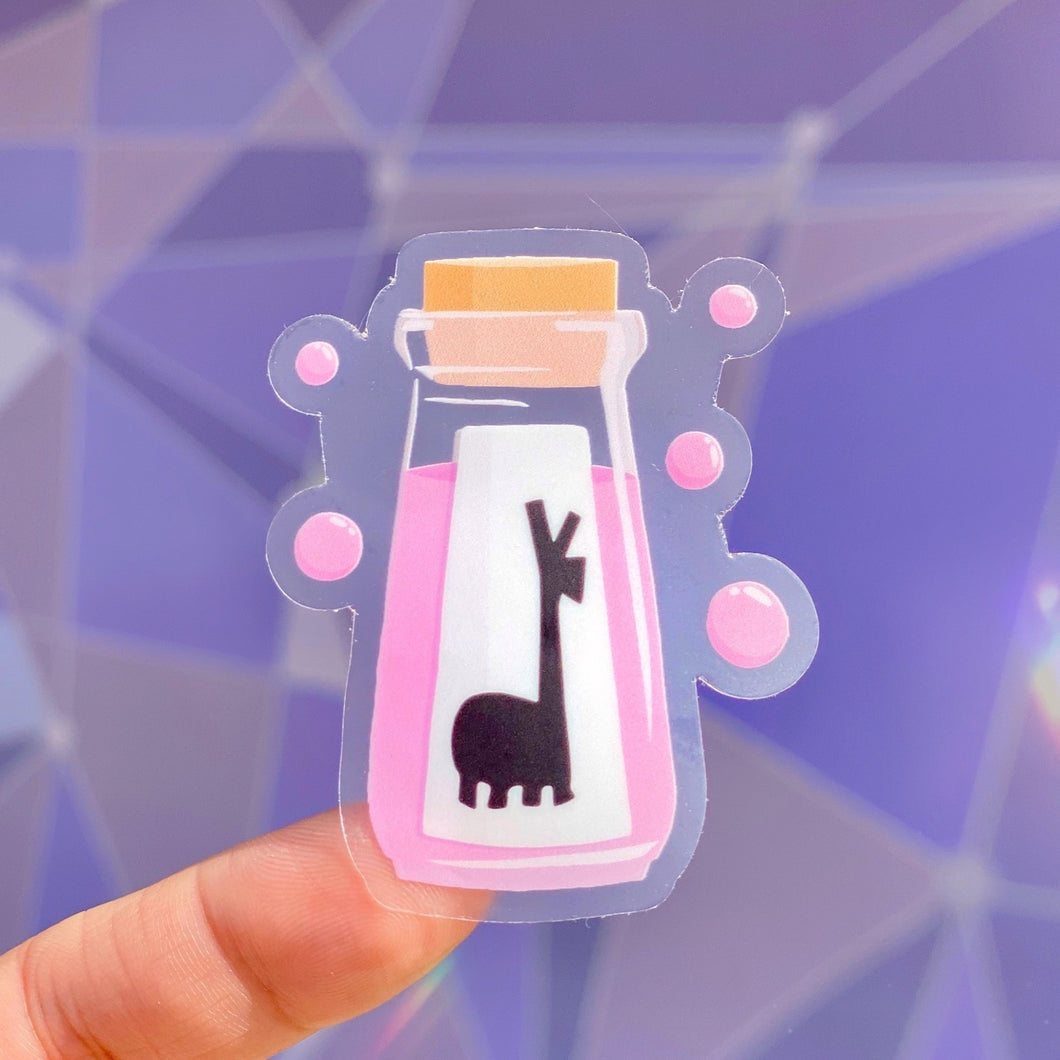 Llama Extract Potion Transparent Sticker