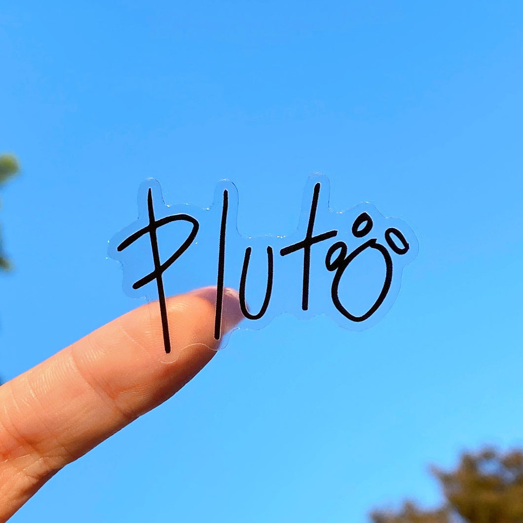 Pluto Autograph Transparent Sticker