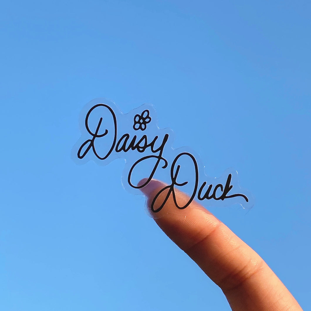 Daisy Duck Autograph Transparent Sticker