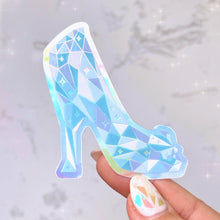 Load image into Gallery viewer, Cinderella Glass Slipper Holographic Sticker
