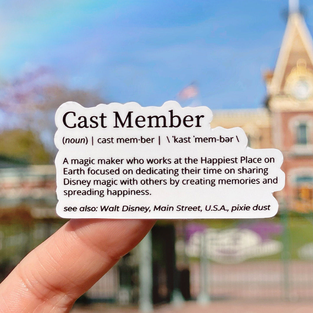 Cast Member Definition Sticker