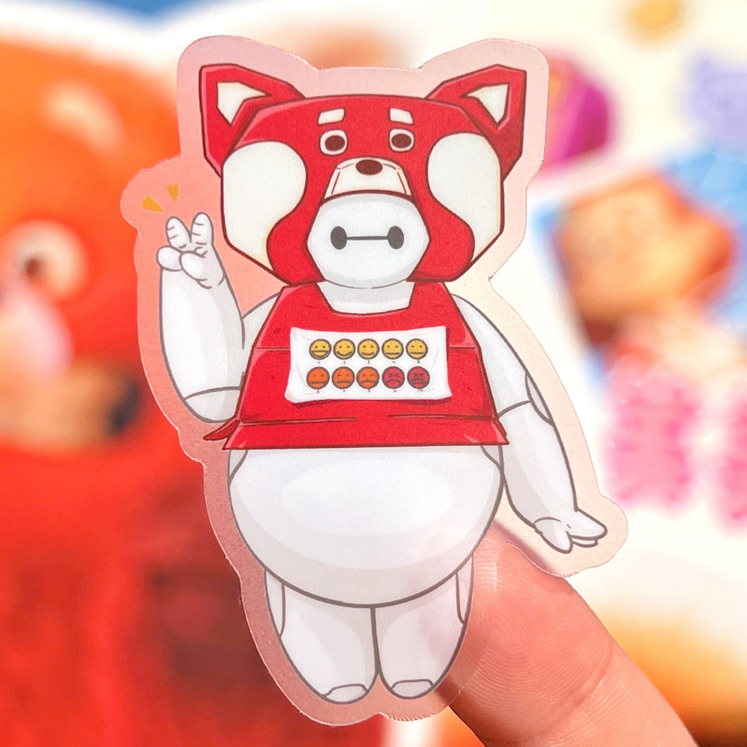 Healthcare Companion x Panda Mei Outfit Transparent Sticker