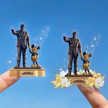 Load image into Gallery viewer, Partners Statue Floral Transparent Sticker
