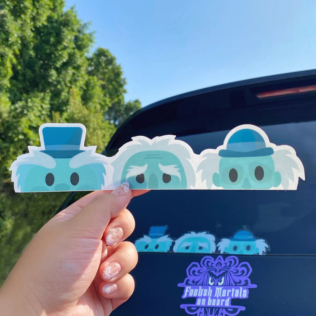 Hitchhiking Ghosts Peeker Car Decal