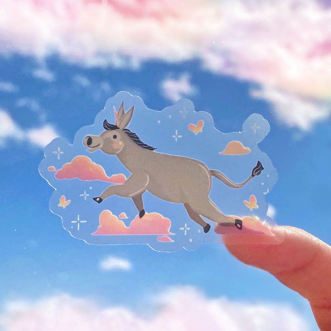 Luisa’s Unicorn Donkey Transparent Sticker