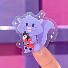Load image into Gallery viewer, Yzma with Kuzco Plushie Transparent  Sticker
