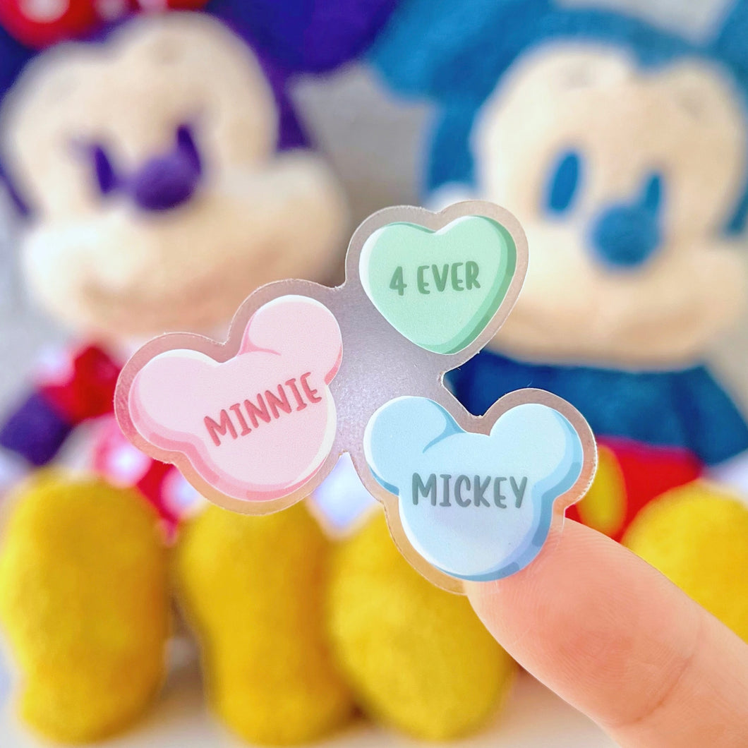 Conversation Hearts Transparent Sticker