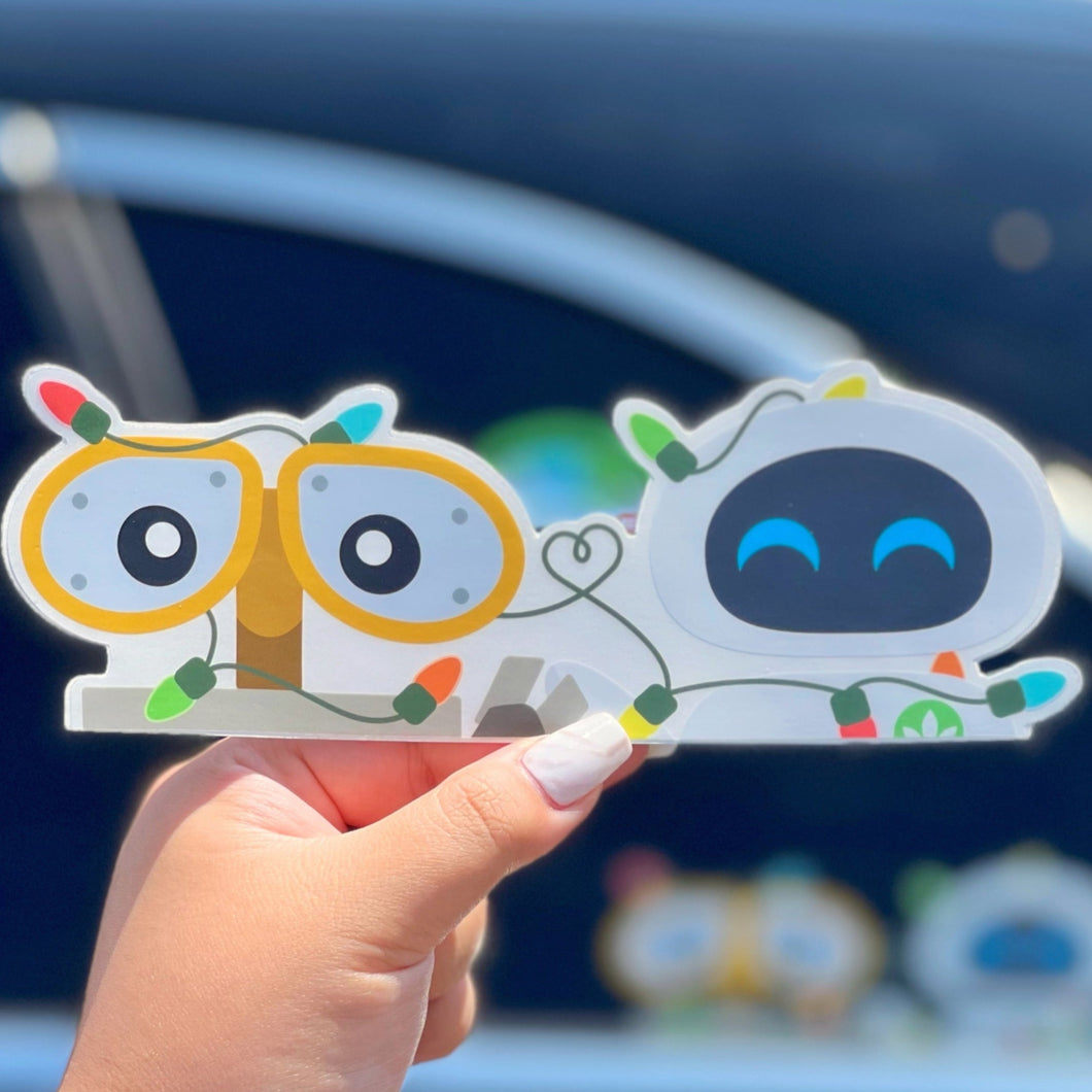Wall-E and Eve Peeker Car Decal