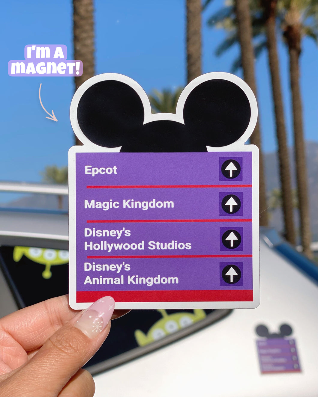 Magic Ahead MAGNET! Park Sign Car Magnet
