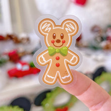 Load image into Gallery viewer, Mickey and Minnie Gingerbread Transparent Sticker
