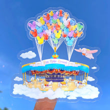 Load image into Gallery viewer, Fantasyland Carousel Mickey Balloons Transparent Sticker
