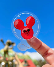 Load image into Gallery viewer, Green Mickey Balloon Transparent Disney Sticker
