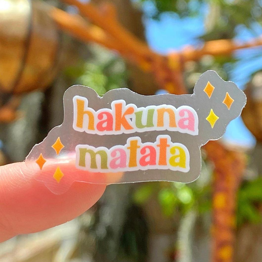 Hakuna Matata Transparent Sticker