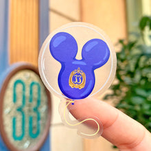 Load image into Gallery viewer, Club 33 Royal Blue Mickey Balloon Transparent Disney Sticker
