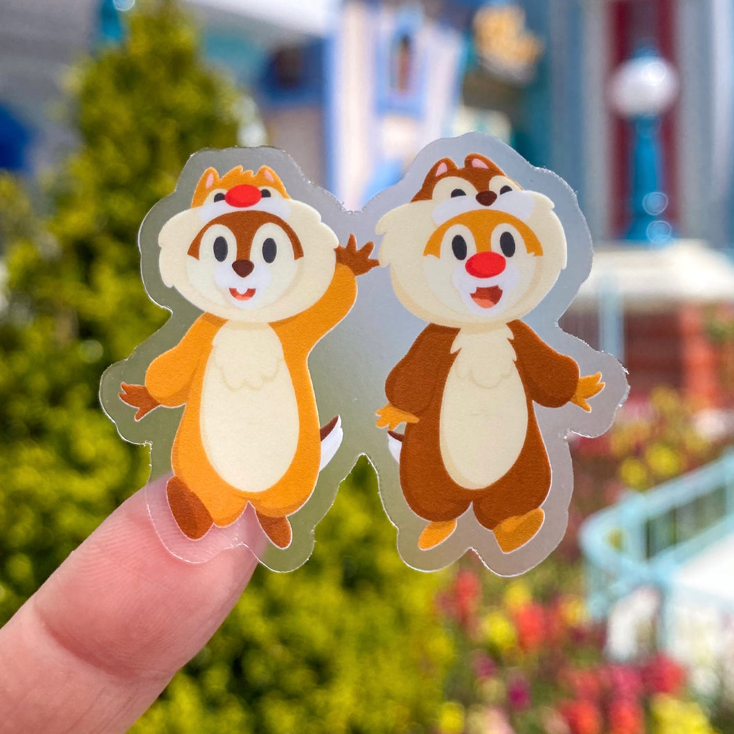 Chip and Dale Opposites Costumes Day Transparent Sticker