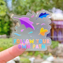 Load image into Gallery viewer, Follow Your Own Path Pocahontas Transparent Sticker
