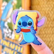 Load image into Gallery viewer, Hungry Stitch Bread Face Transparent Sticker
