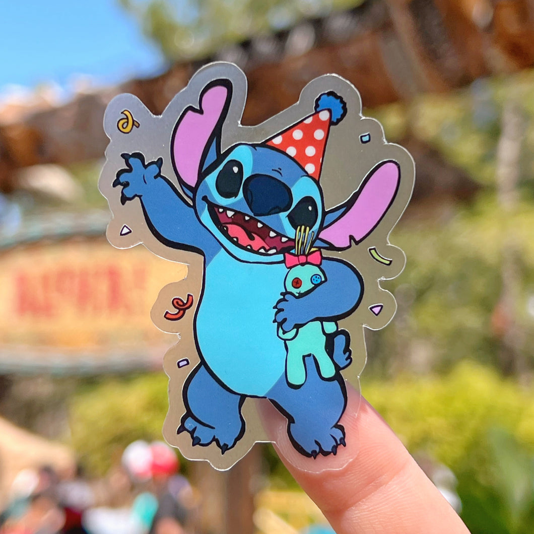 Party Stitch Transparent Sticker