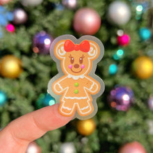 Load image into Gallery viewer, Mickey and Minnie Gingerbread Transparent Sticker
