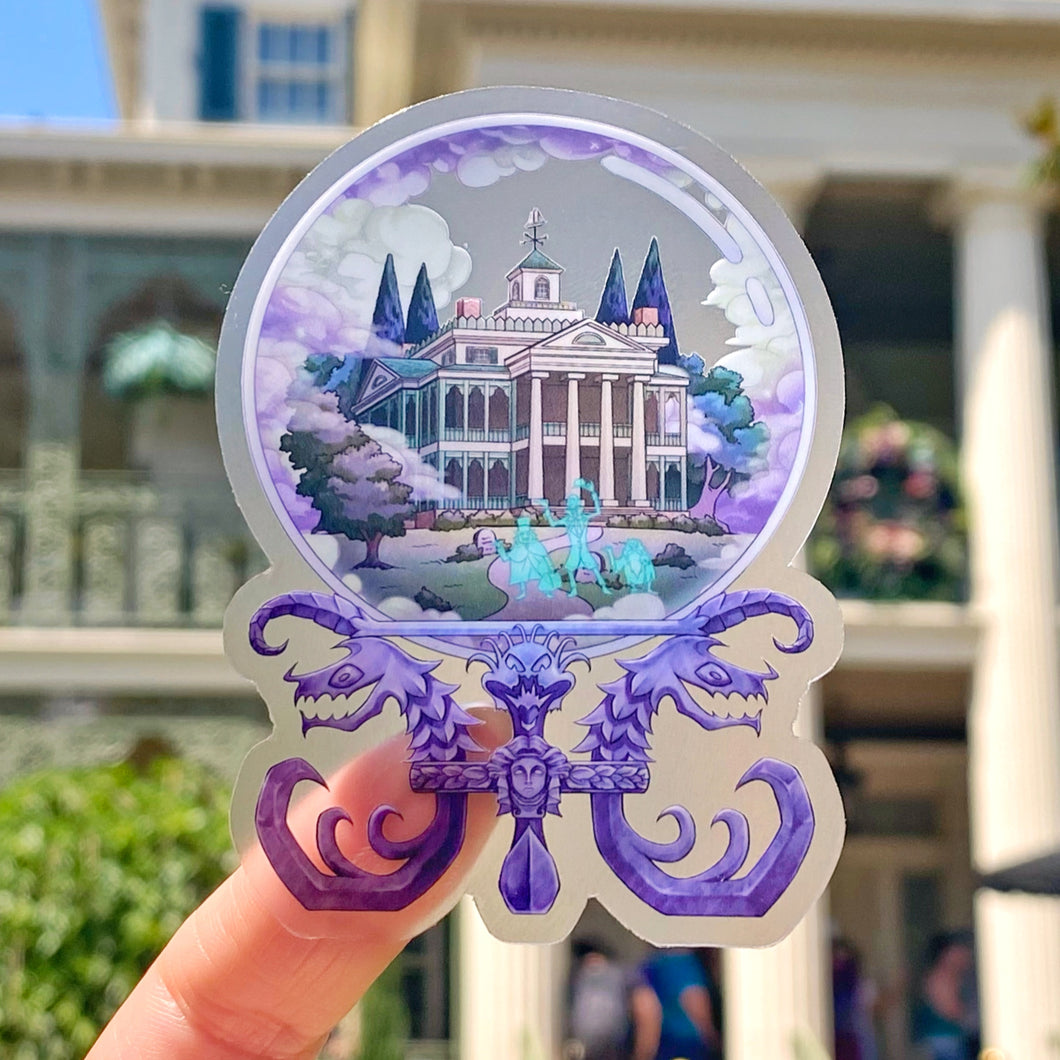 Haunted Mansion Crystal Ball Transparent Sticker